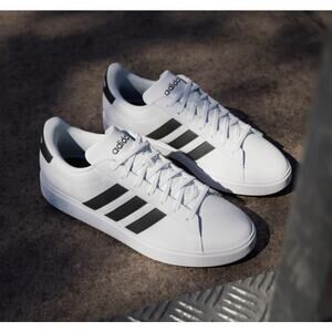 Adidas Women's Cloud White Core Black Grand Court Shoes Size 8